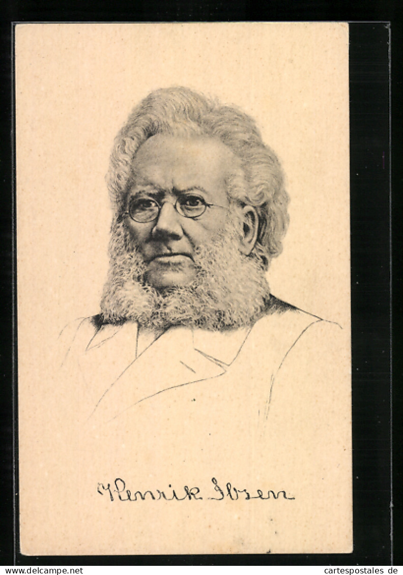 AK Portrait Des Dichters Henrik Ibsen  - Ecrivains
