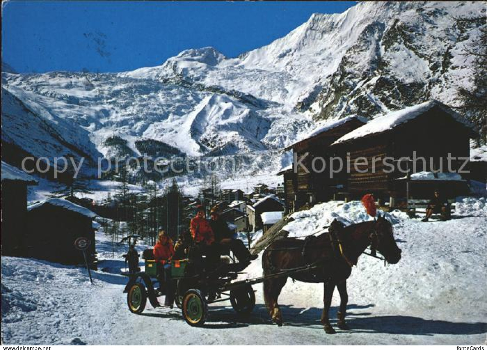 11875096 Saas-Fee Pferde Taxi Alphubel Taeschhorn Saas-Fee - Altri & Non Classificati