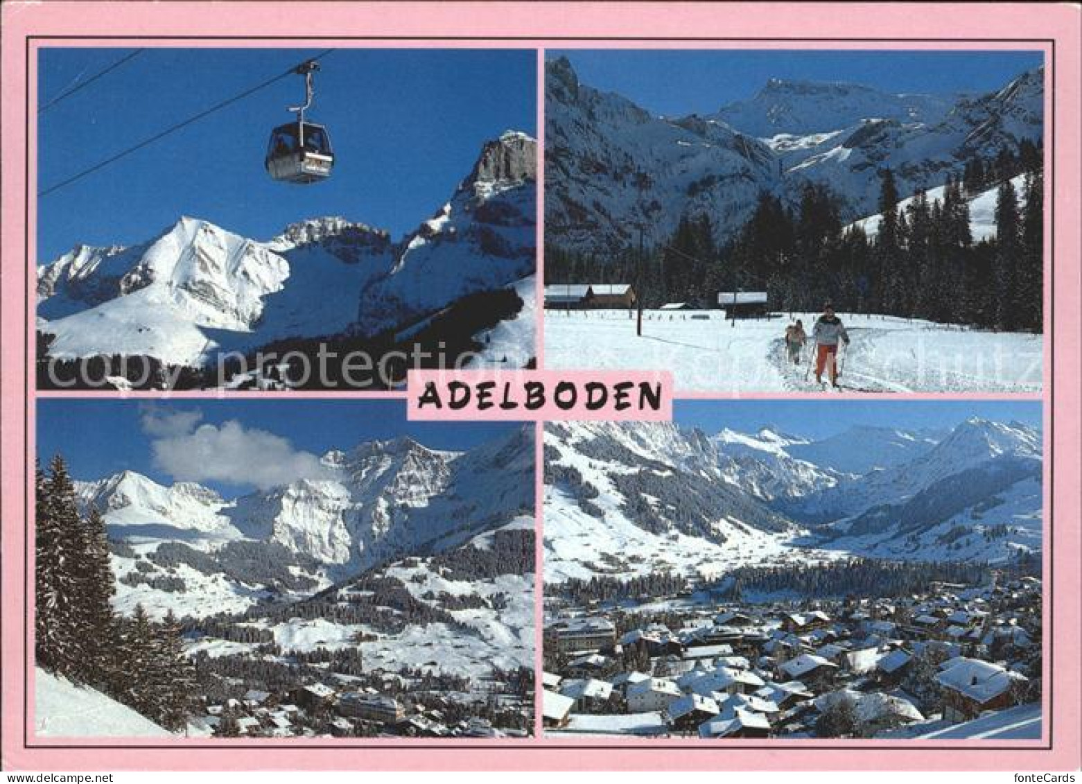 11871556 Adelboden Luftseilbahn Skifahrer Ortsansichten Adelboden BE - Sonstige & Ohne Zuordnung