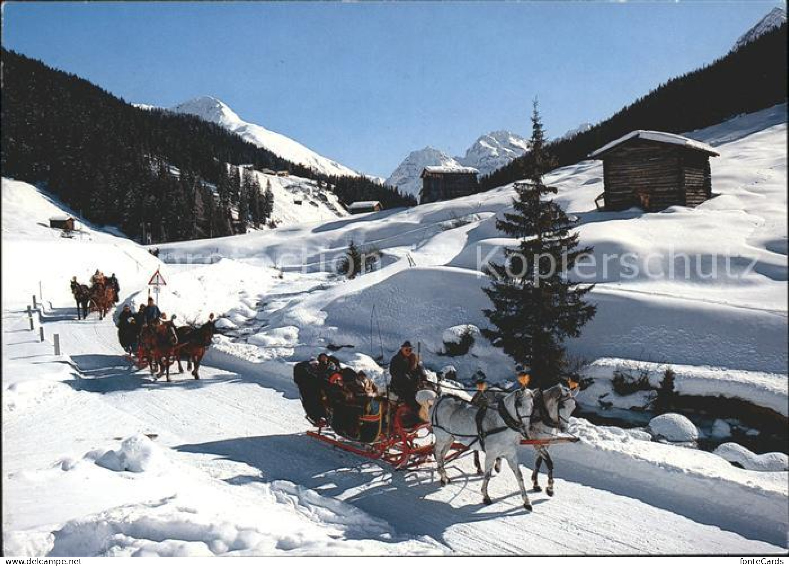 11871096 Davos GR Pferdeschlittenfahrt Im Sertigtal Davos Platz - Other & Unclassified