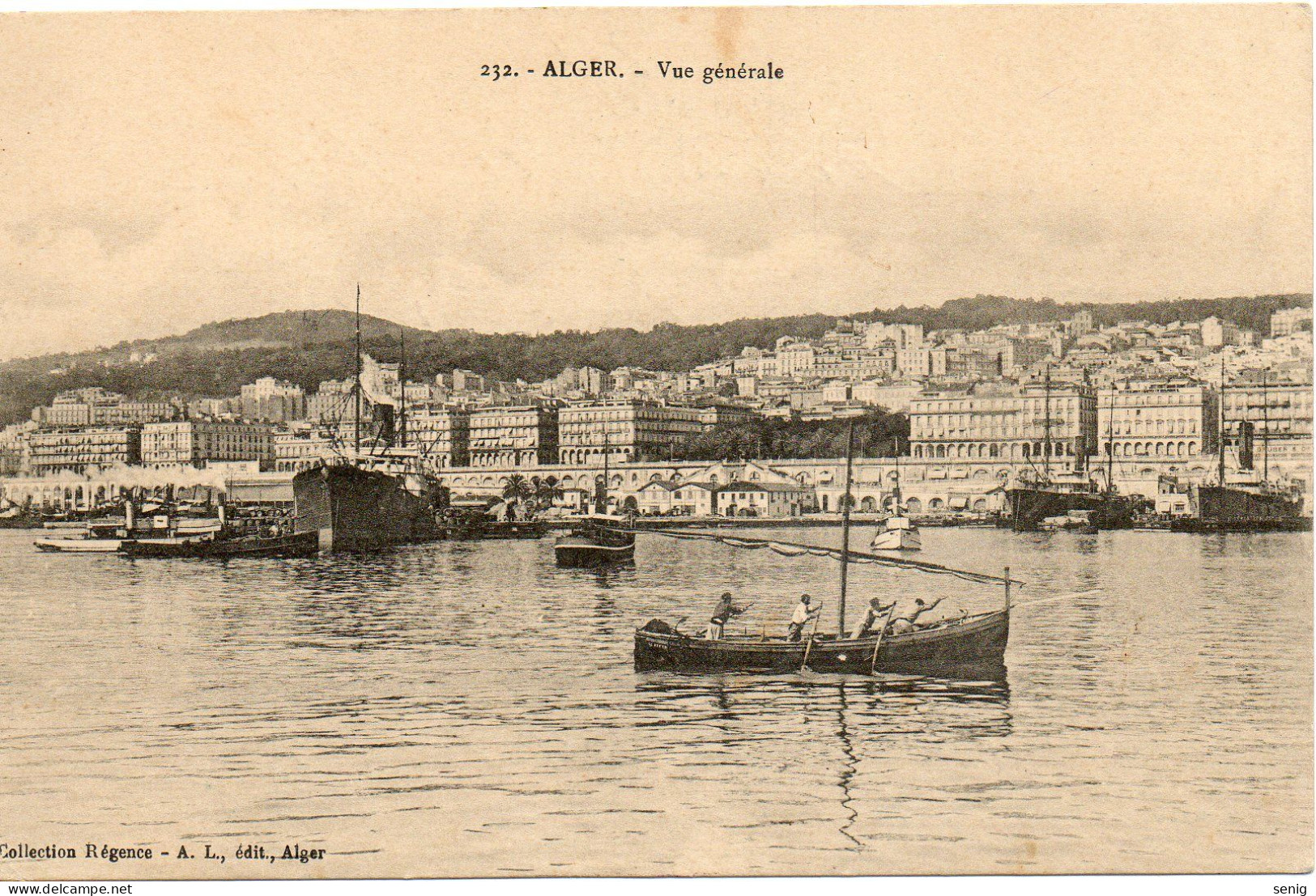 ALGERIE - ALGER - 232 - Vue Générale - Collection Régence A.L. édit. Alger (Leroux) - - Algerien