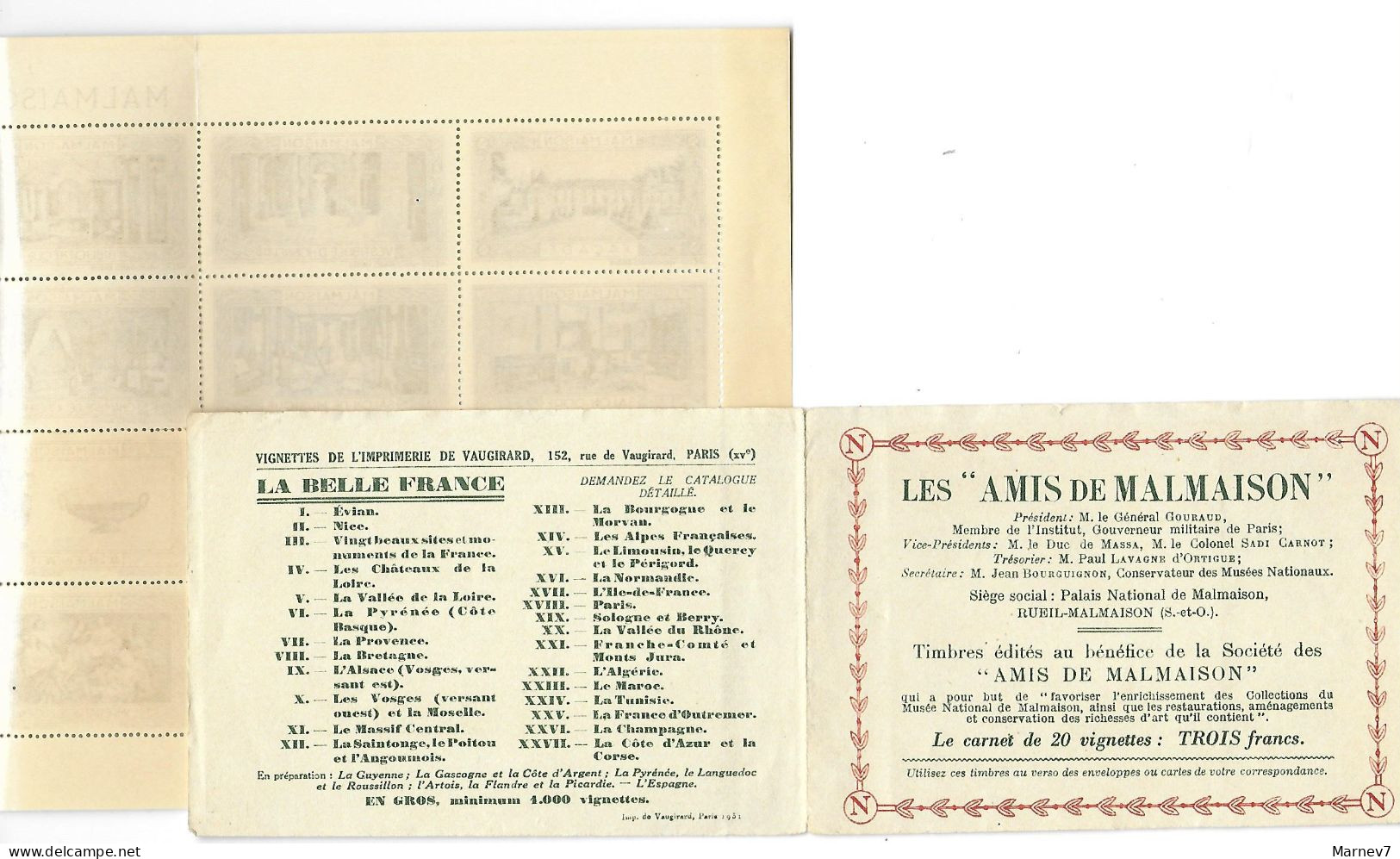 Carnet De 20 Vignettes** Joséphine Bonaparte Eugénie - Société Des Amis De MALMAISON - Andere & Zonder Classificatie