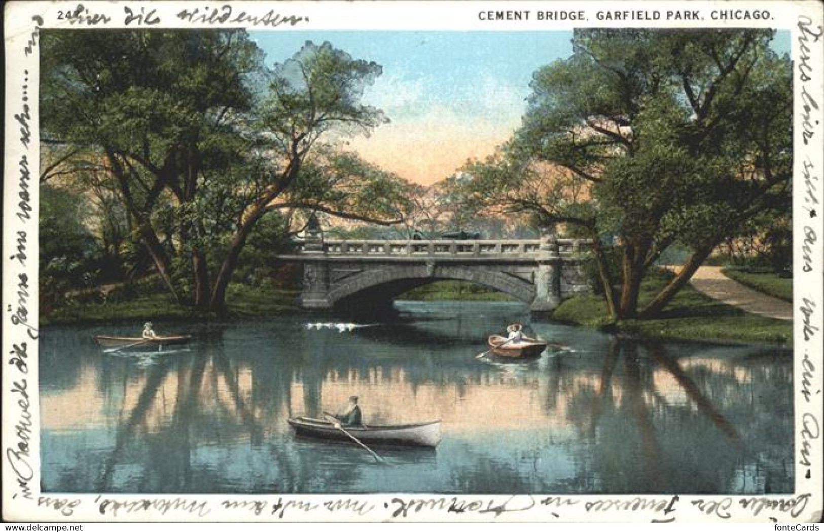 11320905 Chicago_Illinois Garfield Park Cement Bridge - Altri & Non Classificati