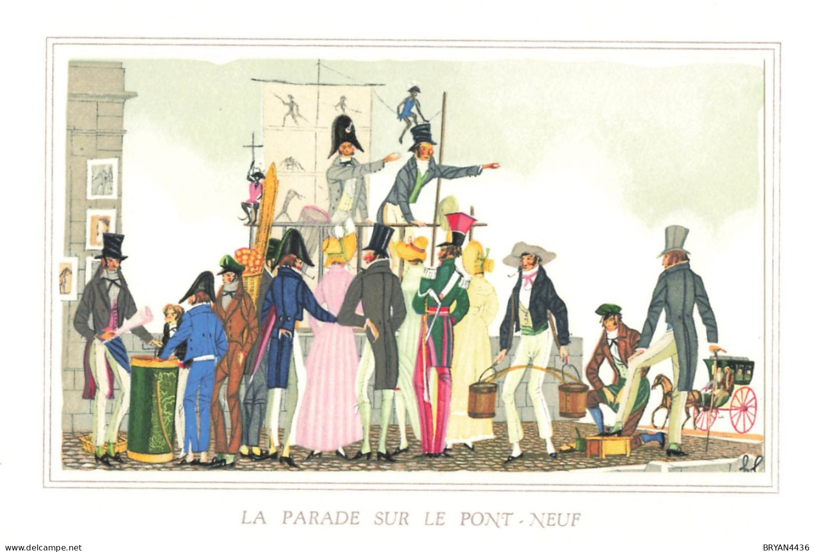 Henry LEMARIE - ILLUSTRATEUR - La PARADE Sur Le PONT NEUF - Carte Semi Moderne édition D' ART - Autres & Non Classés