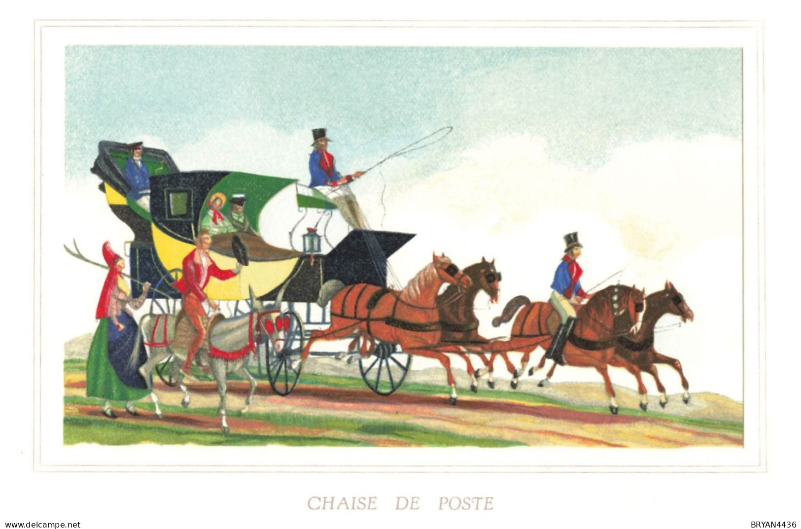 Henry LEMARIE - ILLUSTRATEUR - CHAISE DE POSTE - DILIGENCE - Carte Semi Moderne édition D' ART - Autres & Non Classés