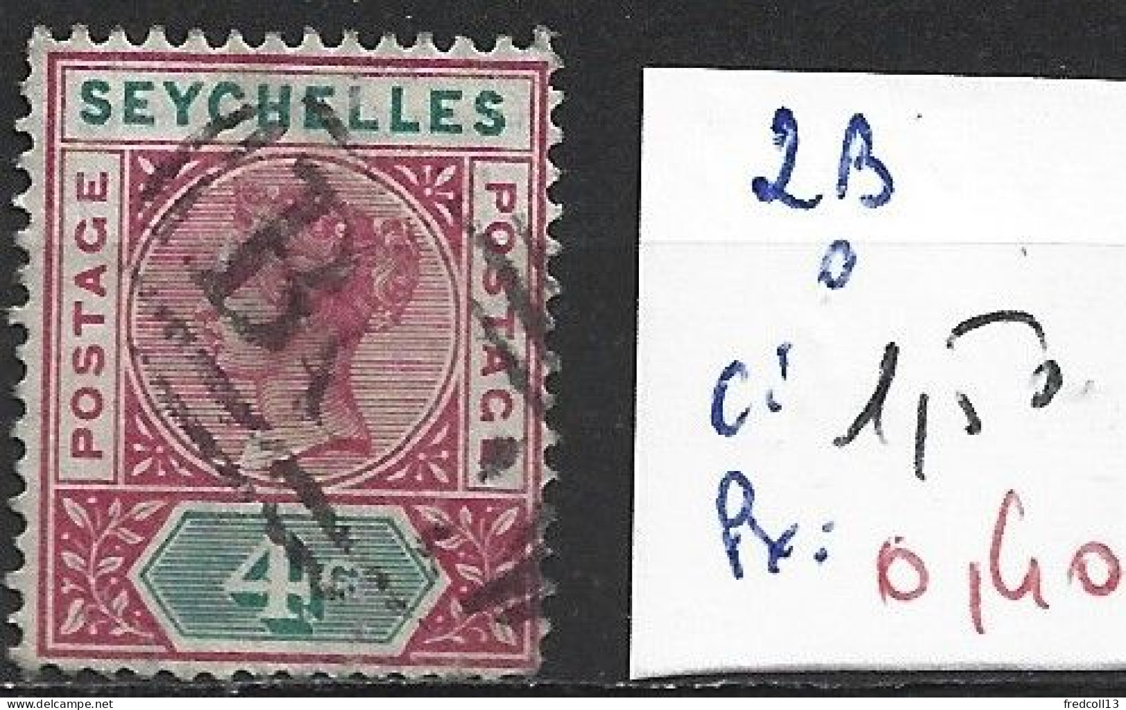 SEYCHELLES 2B Oblitéré Côte 1.50 € - Seychellen (...-1976)