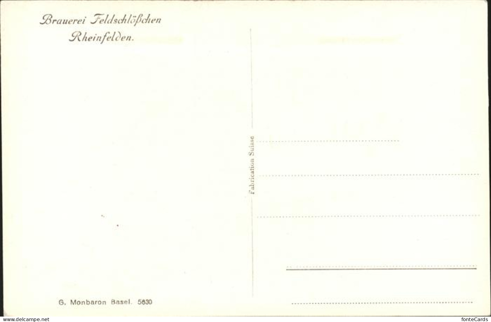 11318418 Rheinfelden AG Brauerei Feldschloesschen Rheinfelden - Autres & Non Classés