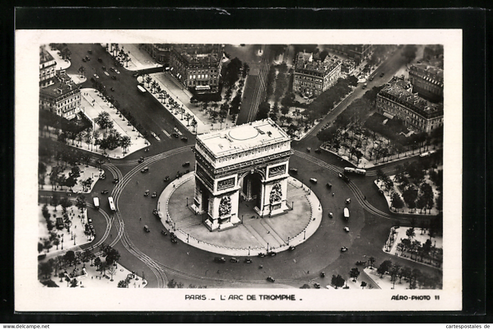AK Paris, L`Arc De Triomphe, Triumphbogen Aus Der Vogelperspektive  - Sonstige & Ohne Zuordnung