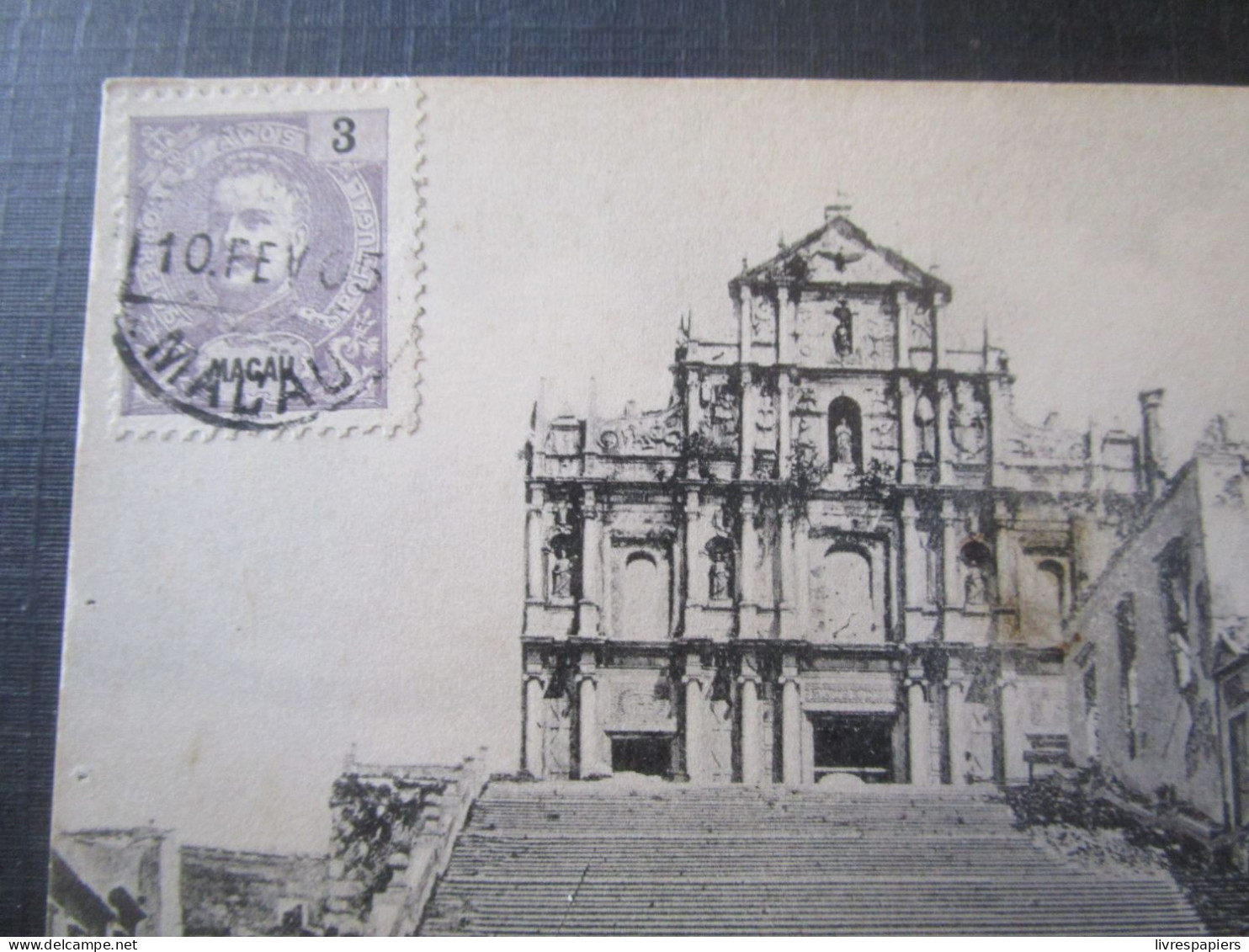 Macao Ruins Of The Catholic Cathedral Cpa Timbrée Macau - Macao