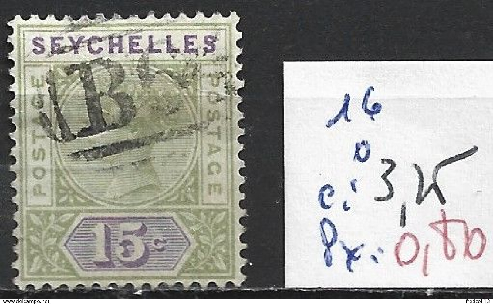 SEYCHELLES 16 Oblitéré Côte 3.25 € - Seychellen (...-1976)