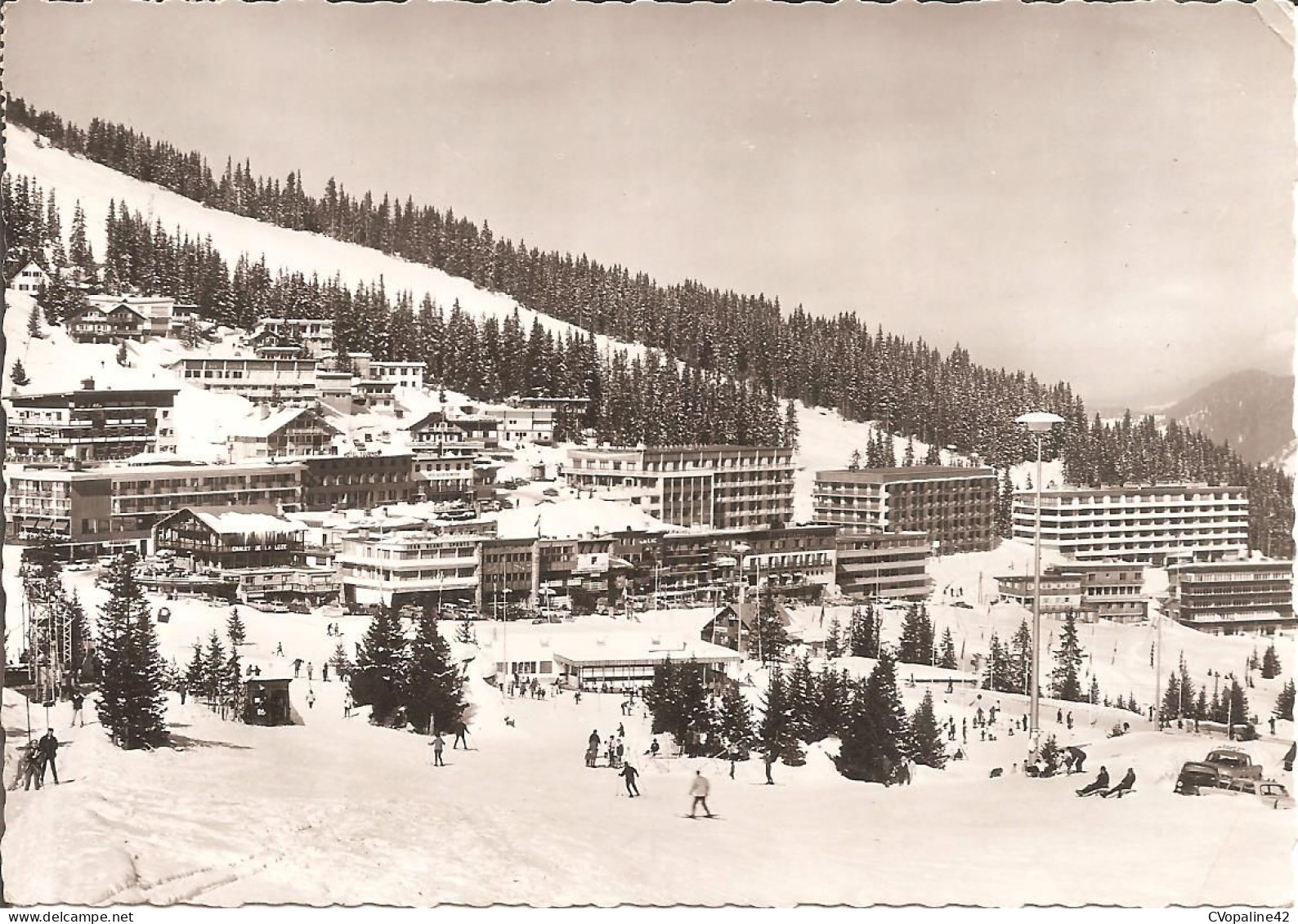 COURCHEVEL (73) Téléski De Bellecôte , Vue Générale , Quartier De Plantret En 1966  CPSM GF - Courchevel