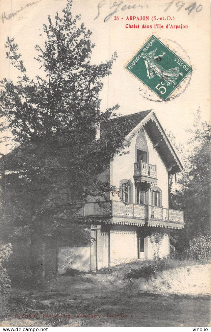 P-24-Mi-Is-1769 : ARPAJON. CHALET DANS L'ILE D'ARPAJON - Arpajon