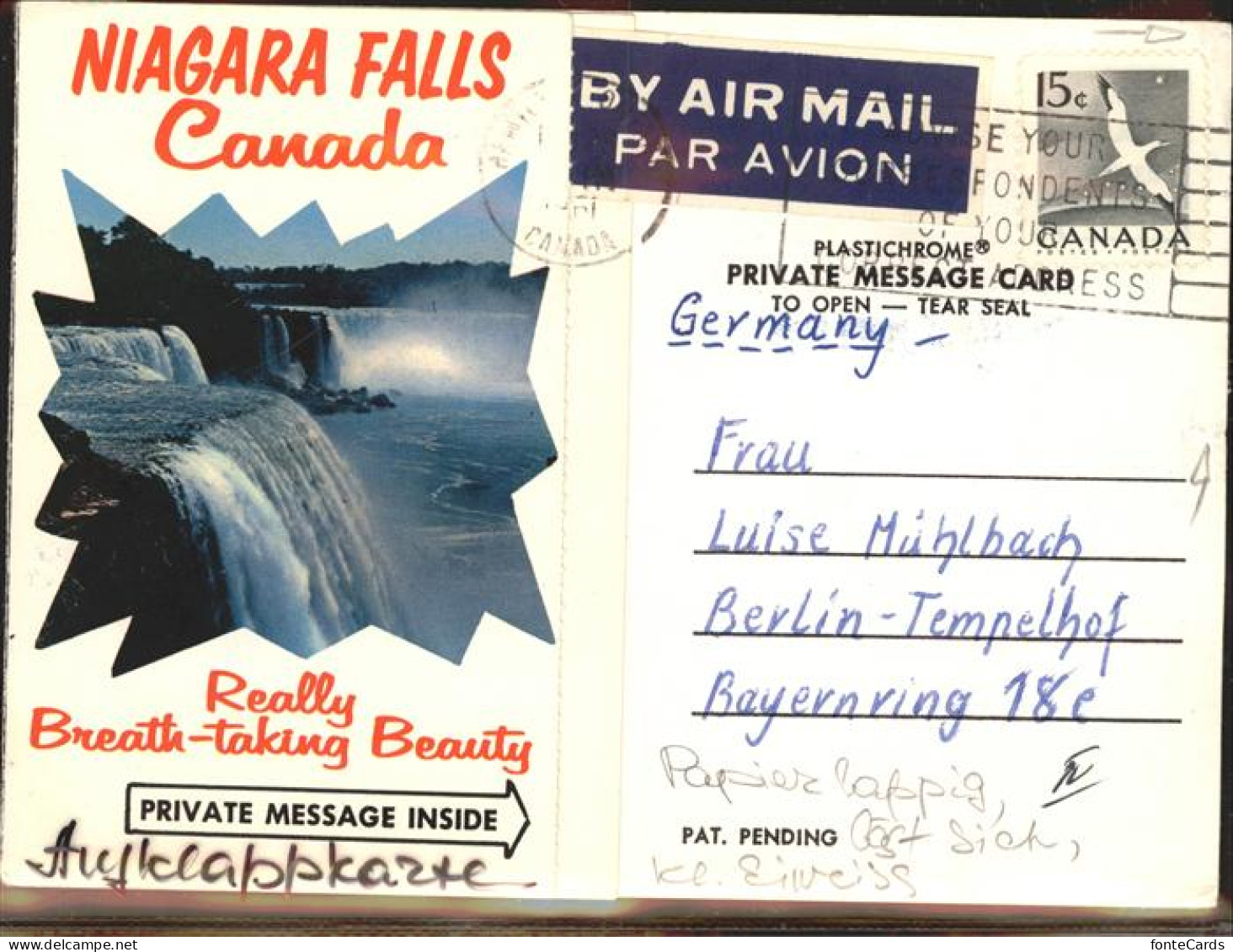 11317054 Niagara_Falls_New_York Panorama Fliegeraufnahme Aufklappkarte - Sonstige & Ohne Zuordnung