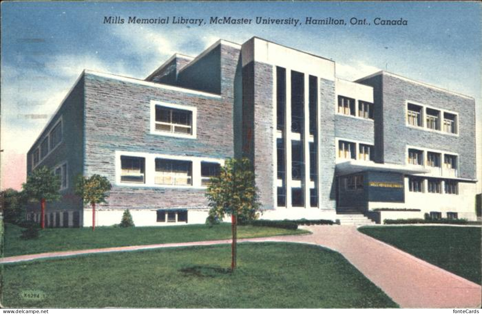 11316657 Hamilton Ontario Mills Memorial Library McMaster University Hamilton - Unclassified