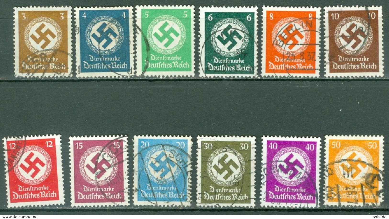 Allemagne Service  Michel  132/143  Ob   TB   - Dienstzegels