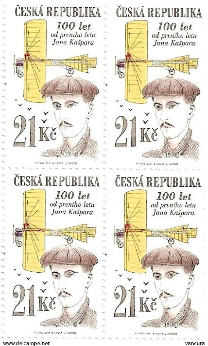 ** 687 Czech Republic Ing. Jan Kaspar, Aviation Pioneer 2011 - Unused Stamps