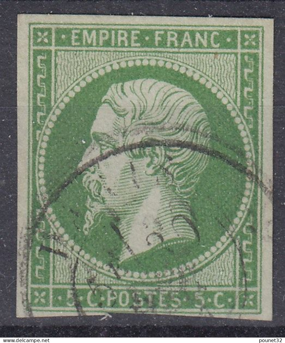 TIMBRE FRANCE EMPIRE NON DENTELE N° 12 OBLITERE - MARGES INTACTES - COTE 100 € - 1853-1860 Napoléon III.