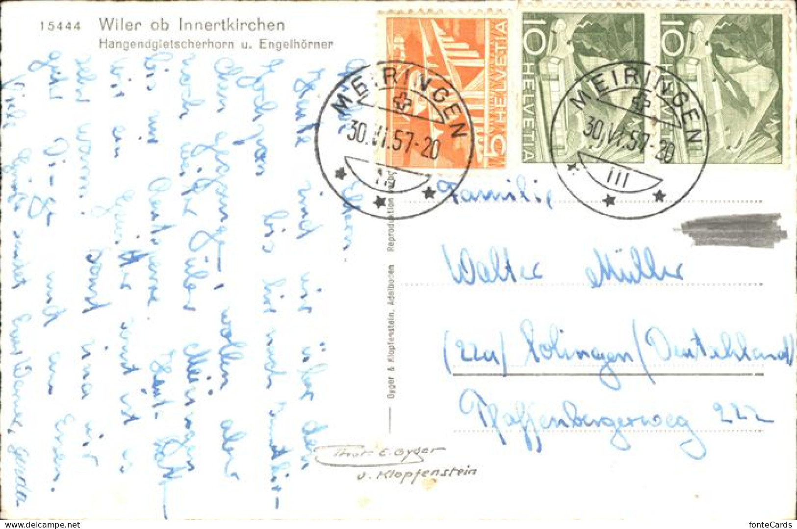 11312259 Wiler Utzenstorf Panorama Hangendgletscherhorn Und Engelhoerner  Berner - Autres & Non Classés