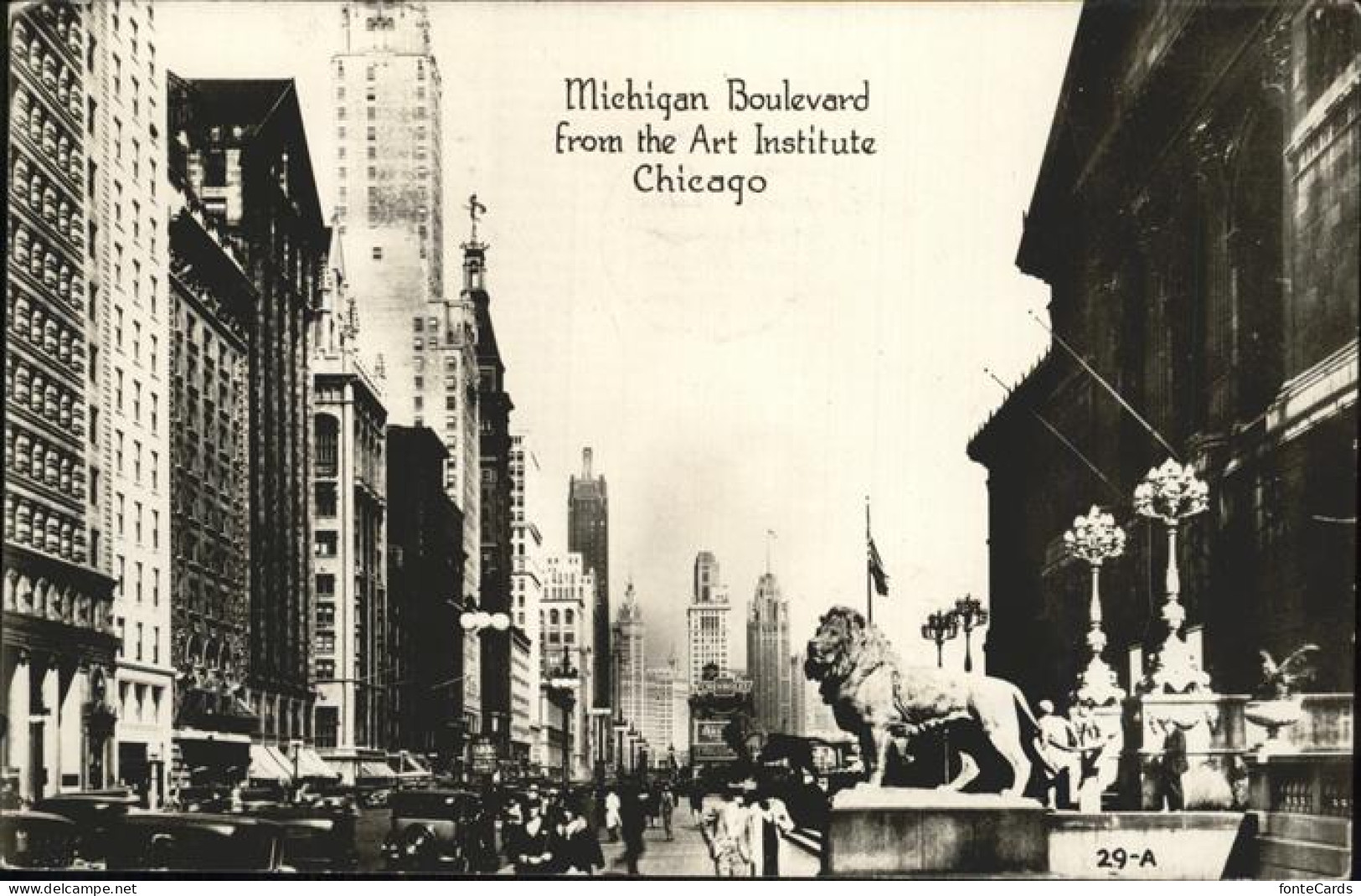 11312204 Chicago_Illinois Michigan Boulevard From The Art Institute - Andere & Zonder Classificatie