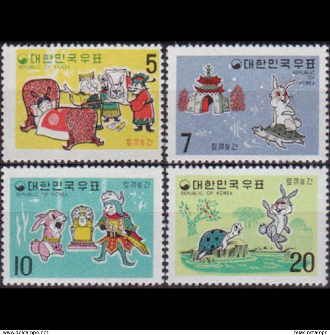 KOREA 1969 - Scott# 668-71 Fable-Hare Set Of 4 MNH - Korea (Süd-)