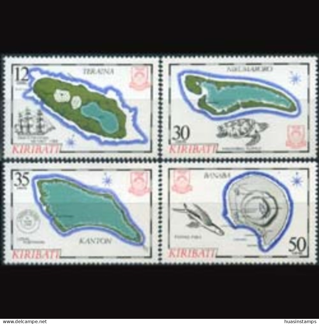 KIRIBATI 1984 - Scott# 436-9 Maps Set Of 4 MNH Creases - Kiribati (1979-...)