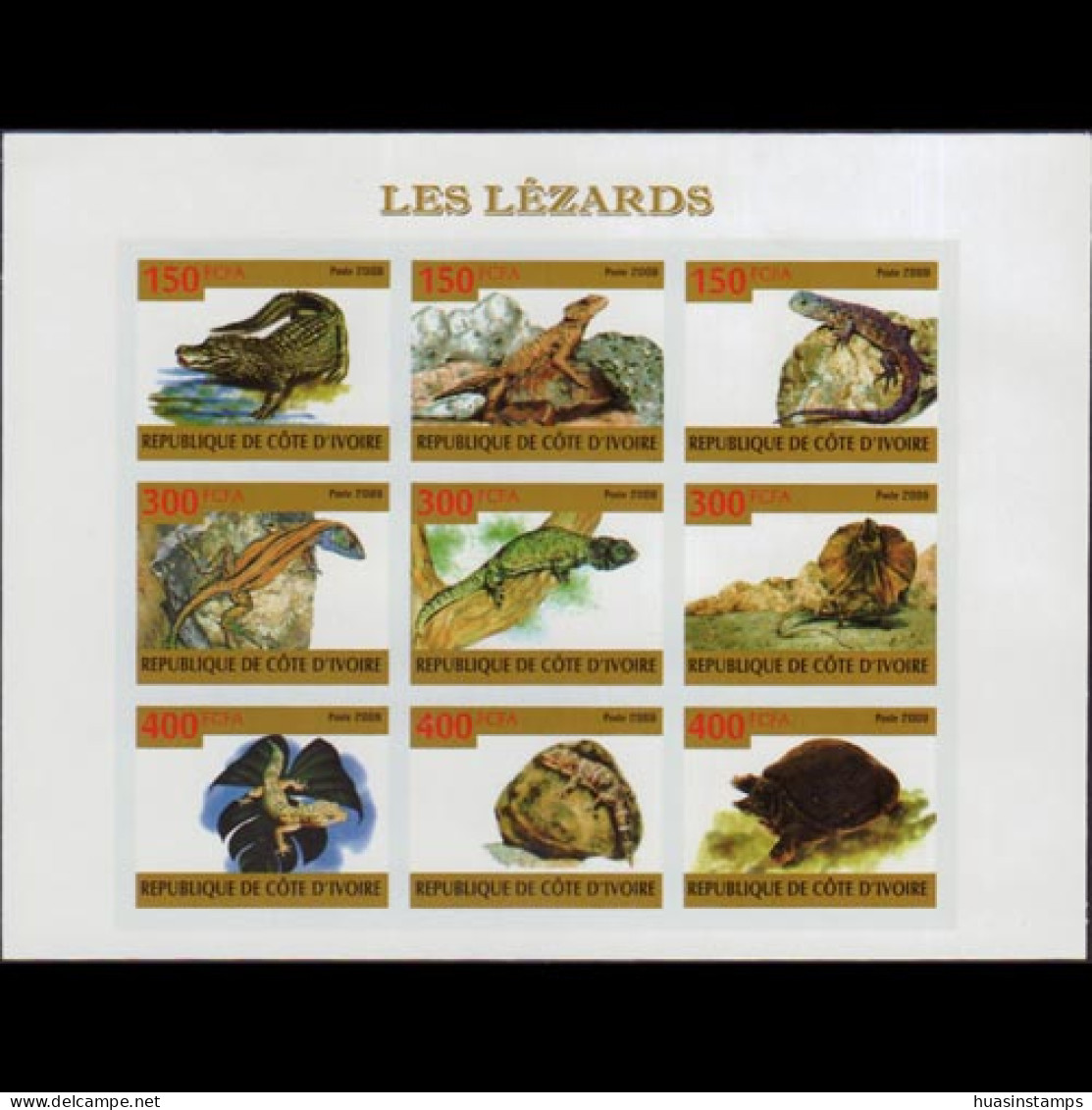 IVORY COAST 2009 - Sheet-Lizards Imp. MNH - Ivoorkust (1960-...)