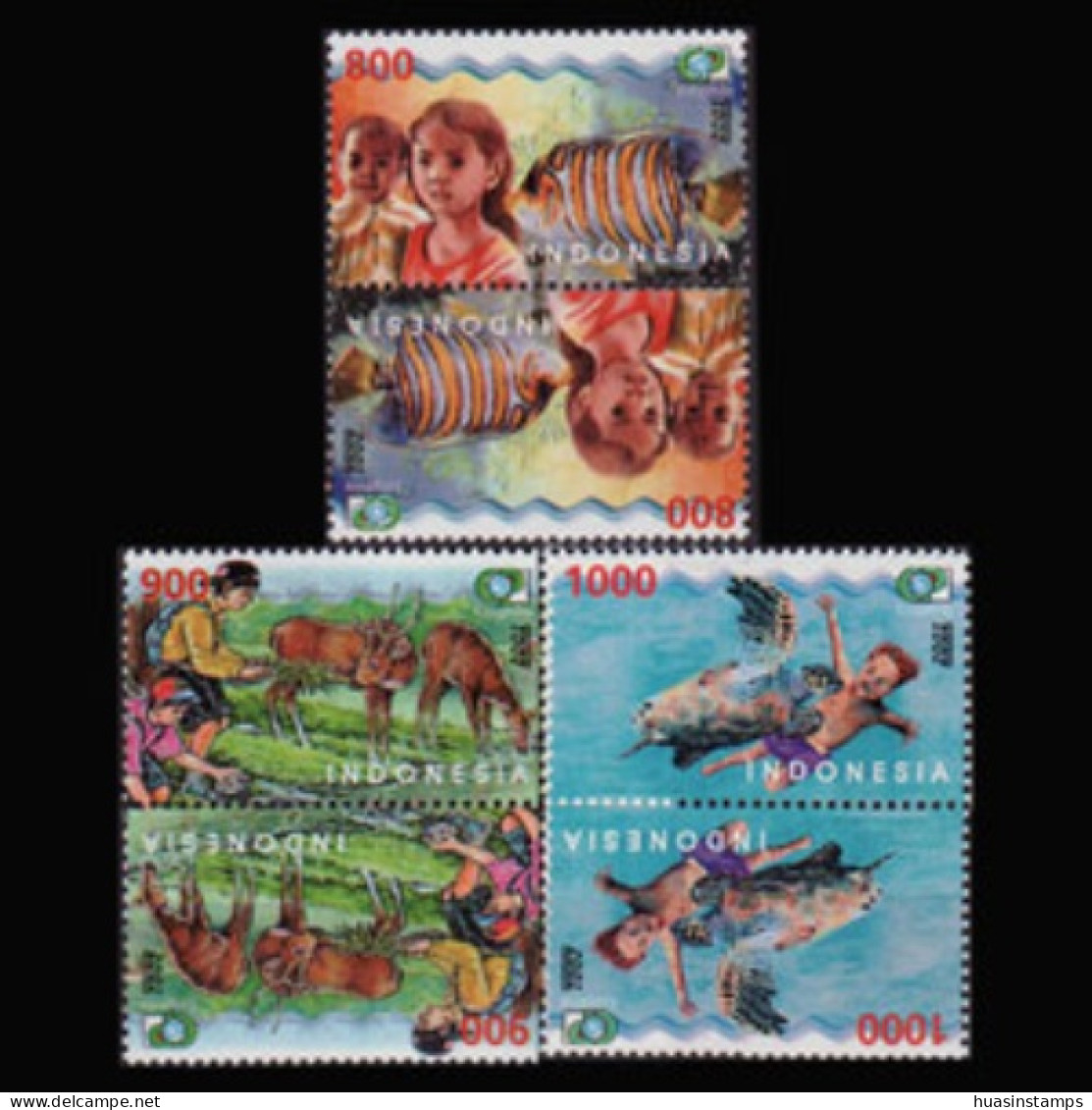 INDONESIA 2001 - #1946a-8a Nature Tete-beche Set Of 6 MNH - Indonesien