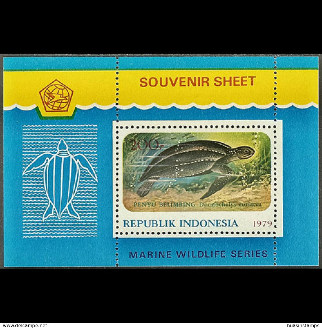 INDONESIA 1979 - Scott# 1066A S/S Turtle MNH - Indonésie