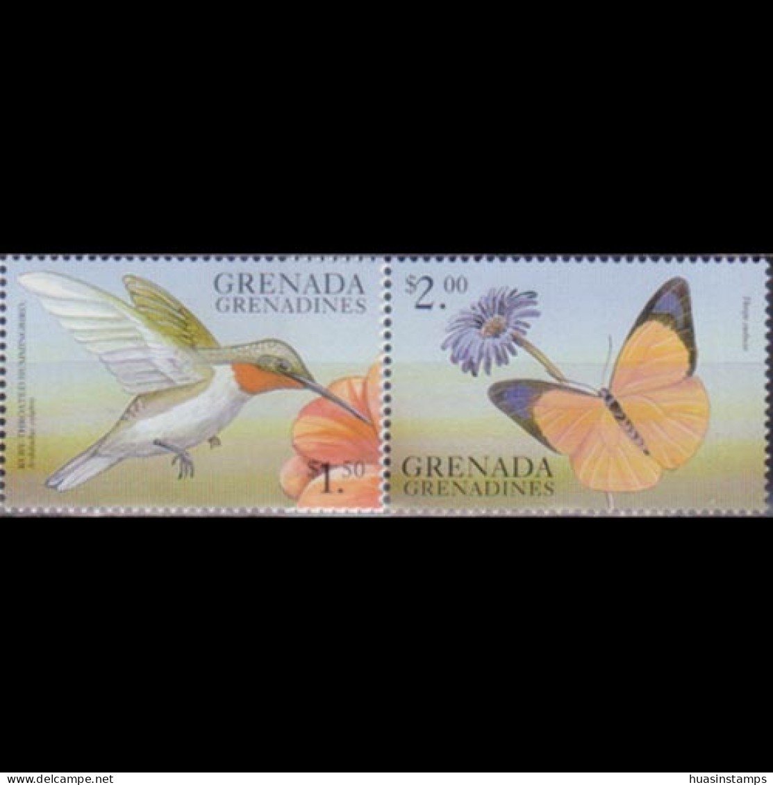 GRENADA GRENADINES 1999 - #2096-7 Bird/Butterfly $1.5-2 MNH - Grenada (1974-...)