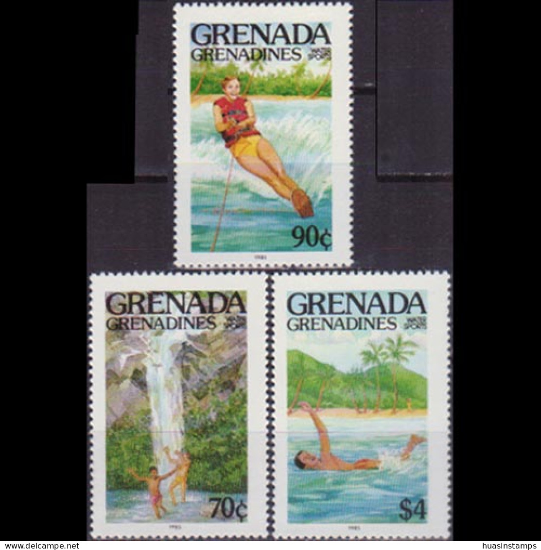 GRENADA GRENADINES 1985 - #690-92 Water Sports 90c-$4 MNH - Grenade (1974-...)