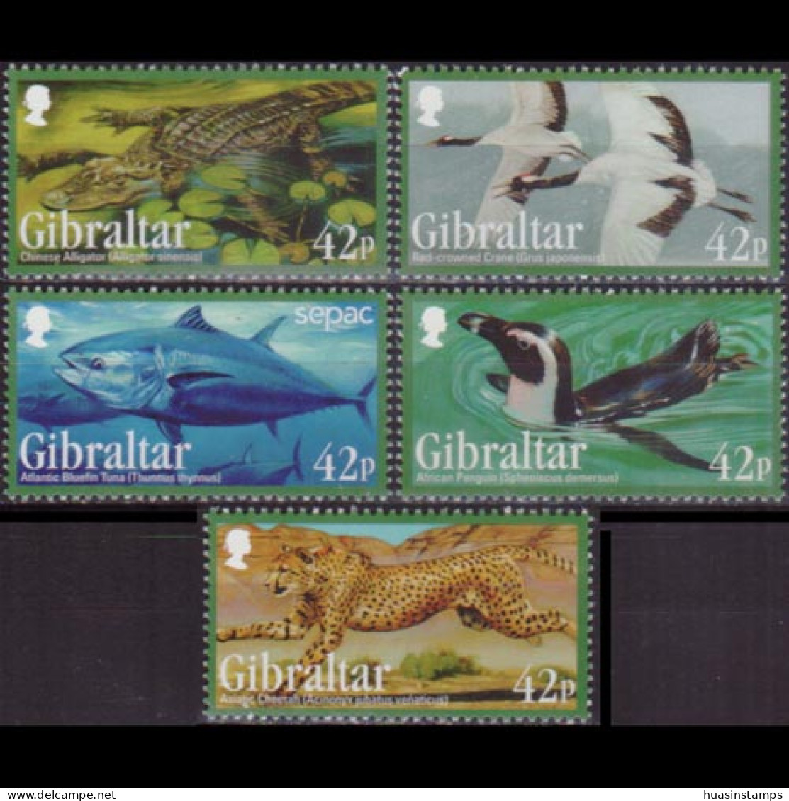 GIBRALTAR 2013 - Scott# 1405-9 Endang.Animals 42p MNH - Gibilterra