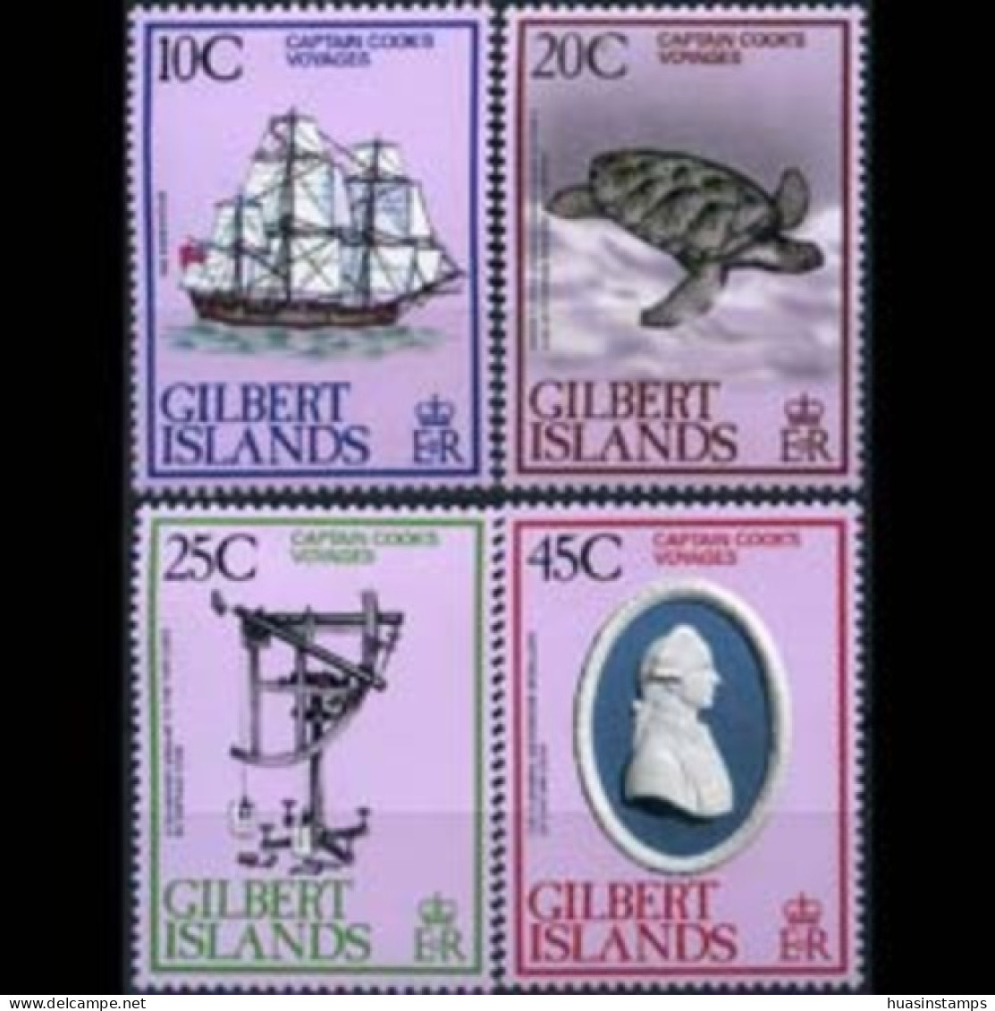 GILBERT IS. 1979 - Scott# 321-4 Capt.Cook Set Of 4 MNH - Isole Gilbert Ed Ellice (...-1979)