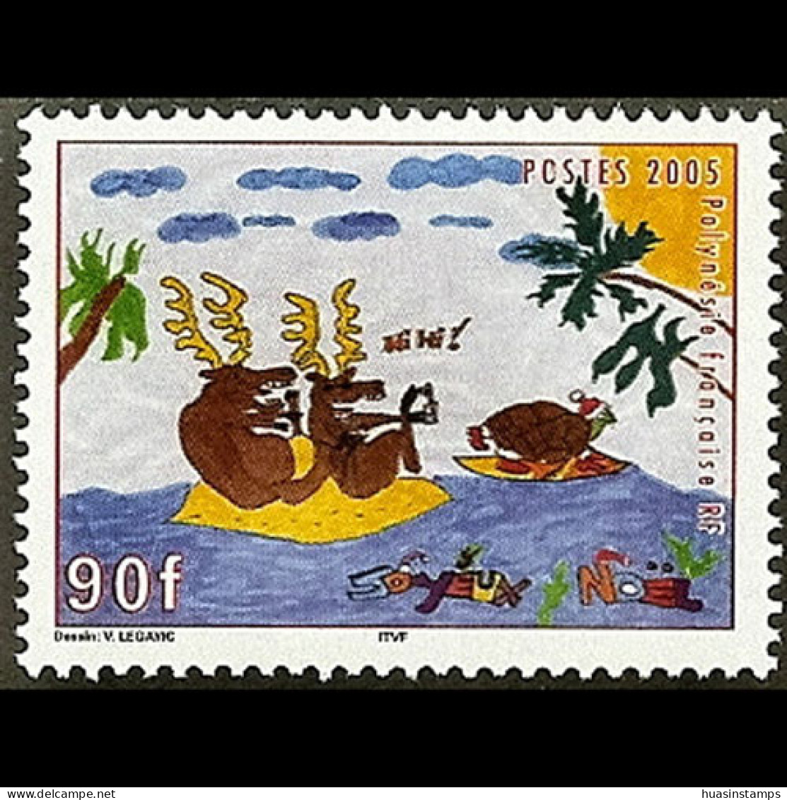 FR.POLYNESIA 2005 - Scott# 910 Christmas Set Of 1 MNH - Unused Stamps