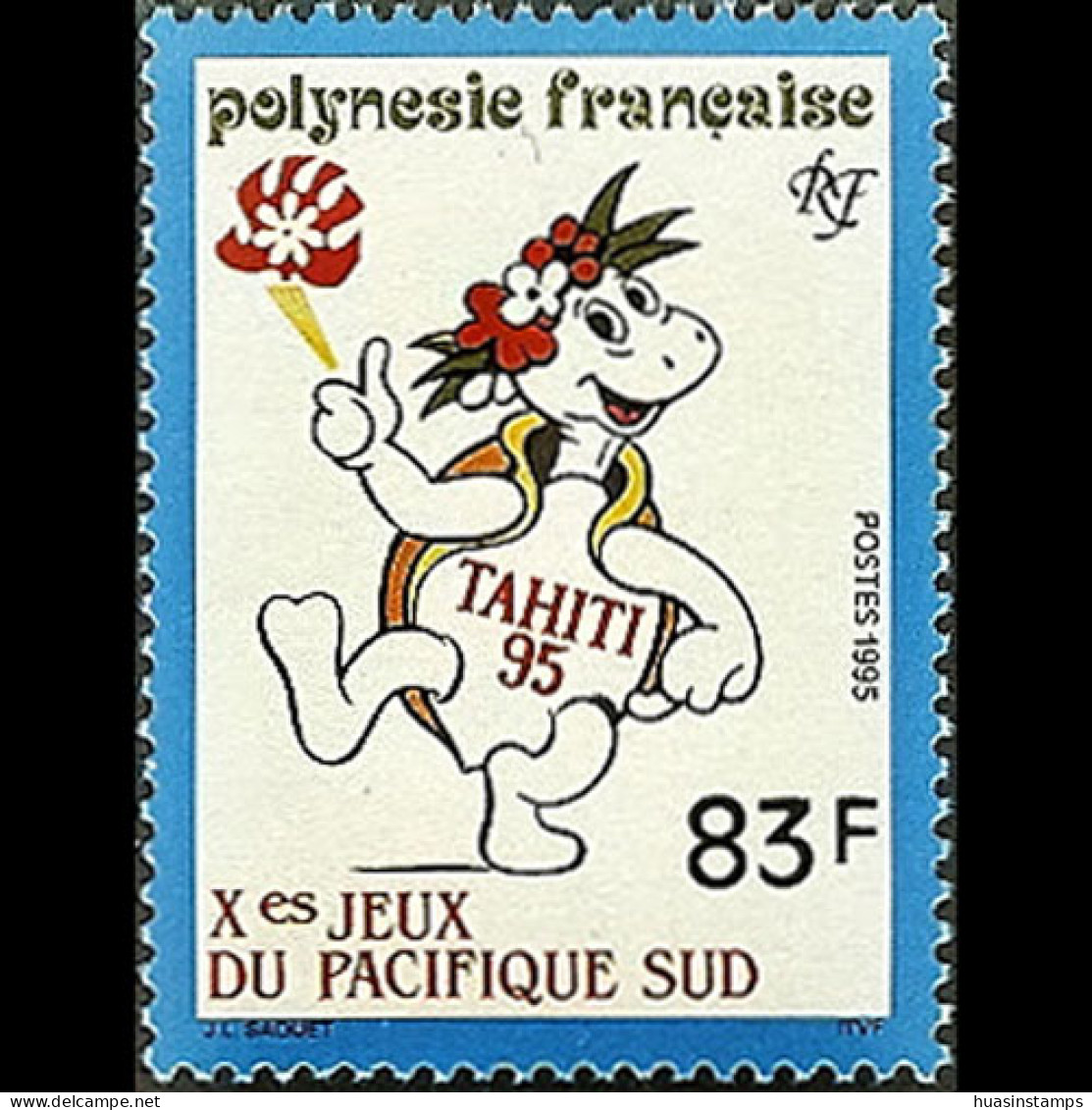 FR.POLYNESIA 1995 - Scott# 666 Tahiti Games Set Of 1 MNH - Neufs