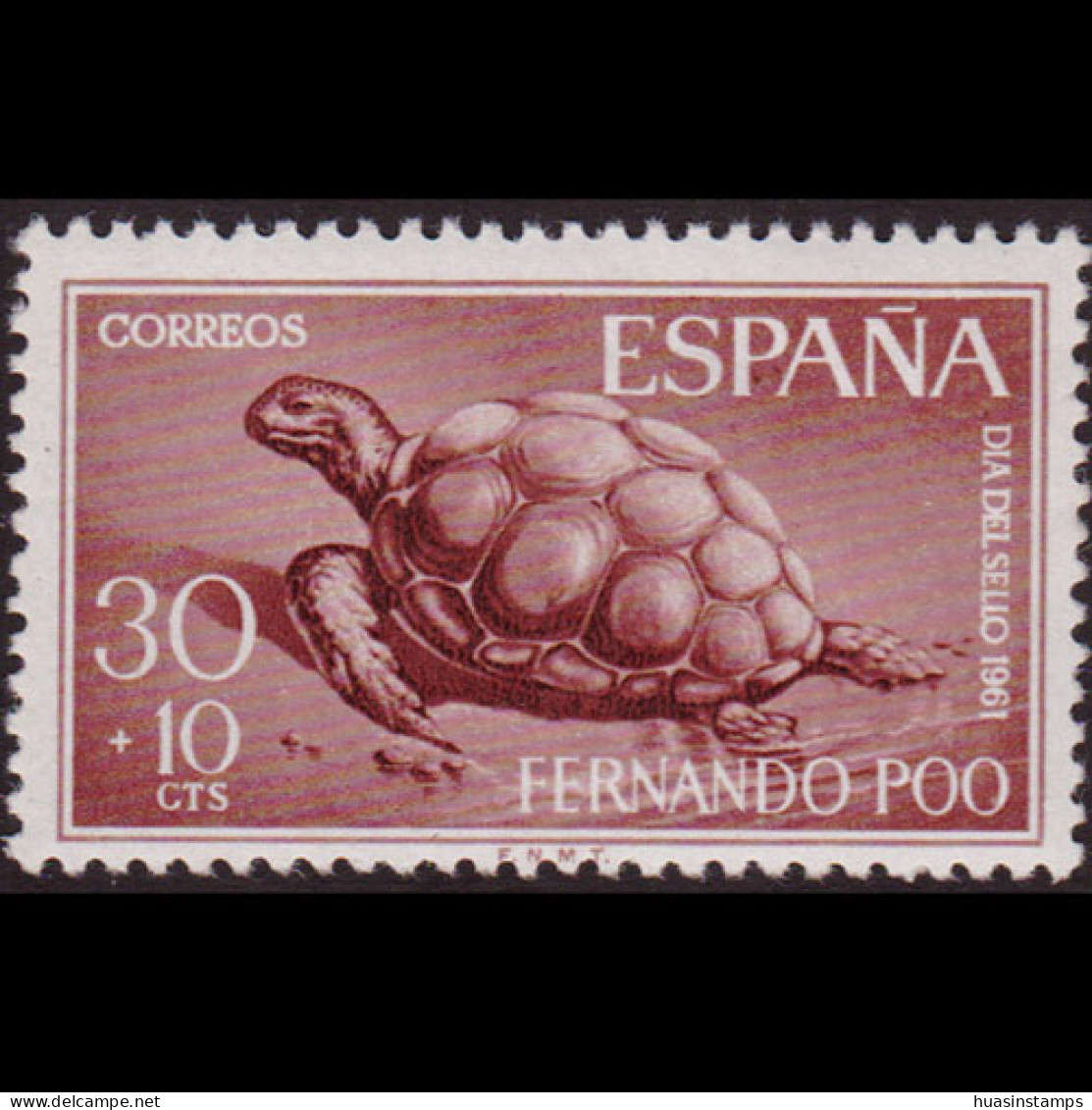 FERNANDO PO 1961 - Scott# B12 Tortoise 30c MNH - Fernando Po