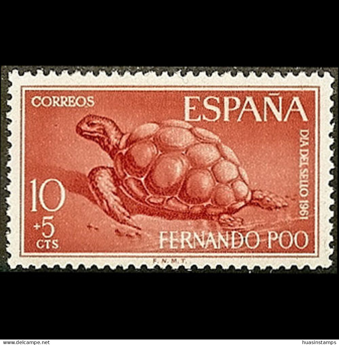 FERNANDO PO 1961 - Scott# B10 Tortoise 10c MNH - Fernando Poo