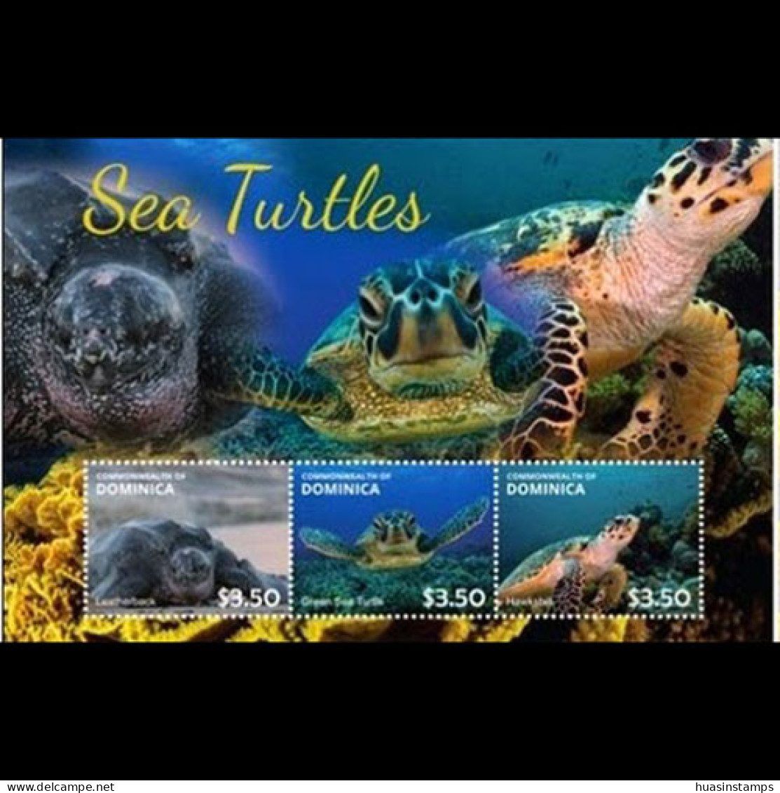 DOMINICA 2014 - Scott# 2806 S/S Turtles MNH - Dominica (1978-...)