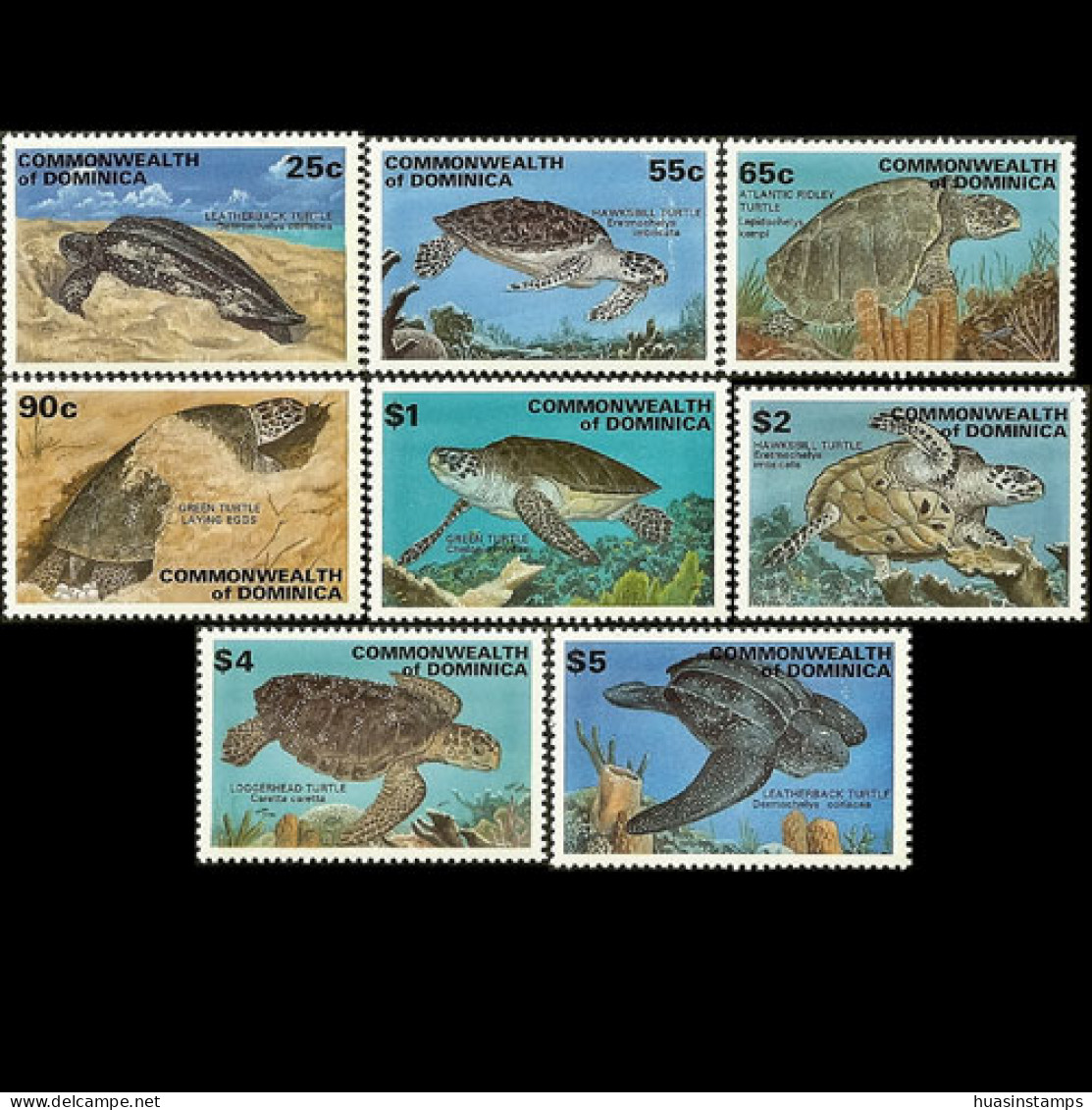 DOMINICA 1993 - Scott# 1548-55 Turtles Set Of 8 MNH - Dominique (1978-...)