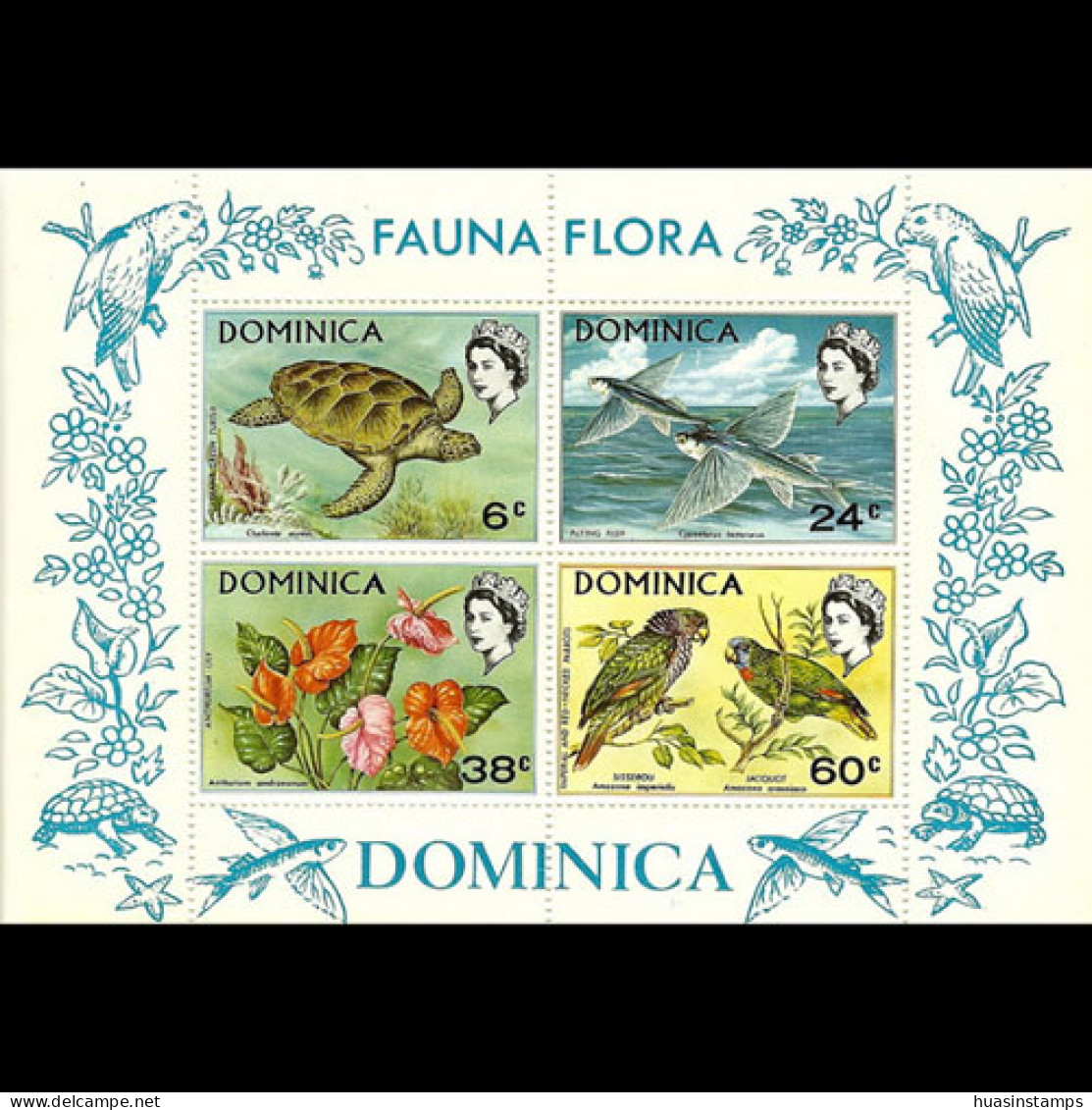 DOMINICA 1970 - Scott# 300a S/S Wildlife MNH - Dominique (1978-...)