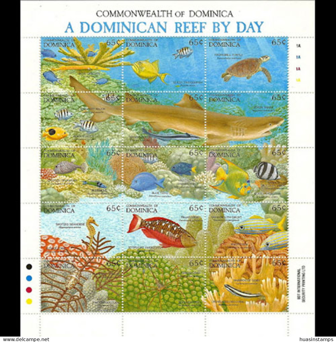 DOMINICA 1992 - Scott# 1479 Sheet-Marine Life MNH - Dominica (1978-...)