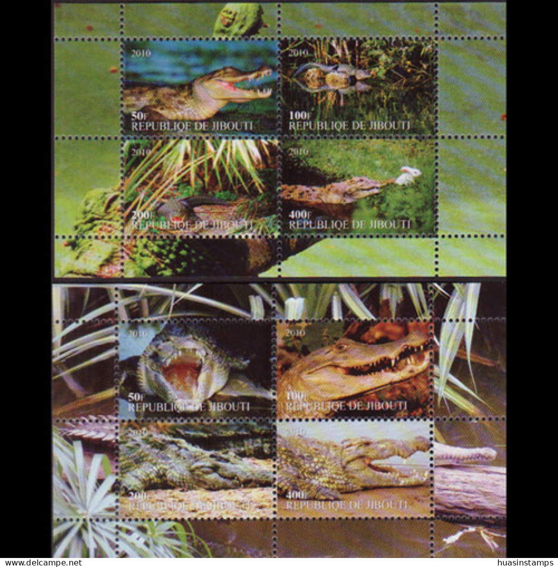 DJIBOUTI 2010 - S/S Crocodiles MNH - Djibouti (1977-...)