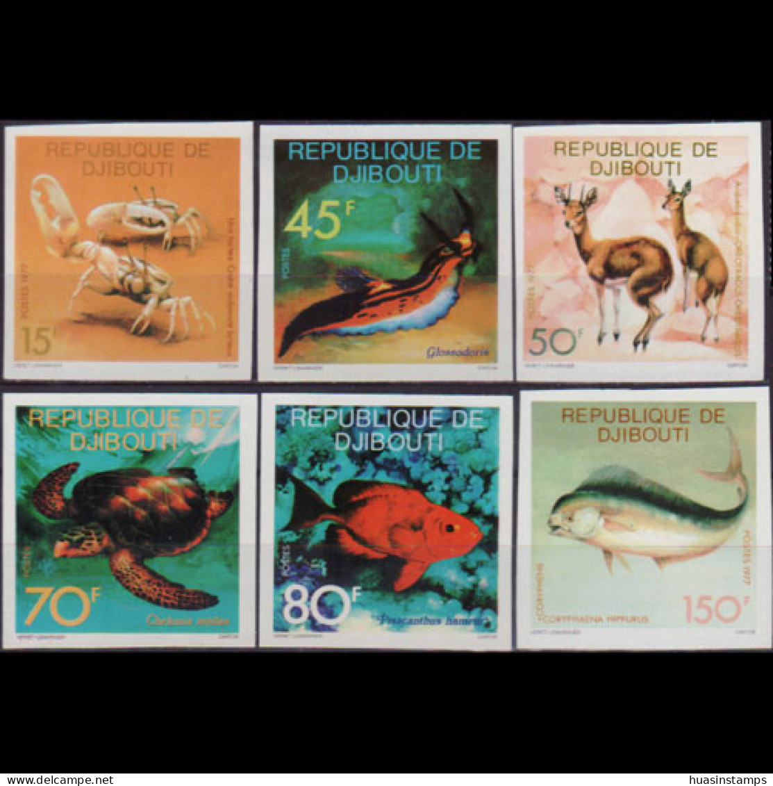 DJIBOUTI 1977 - Scott# 464-9 Marine Life Imp. Set Of 6 MNH - Yibuti (1977-...)