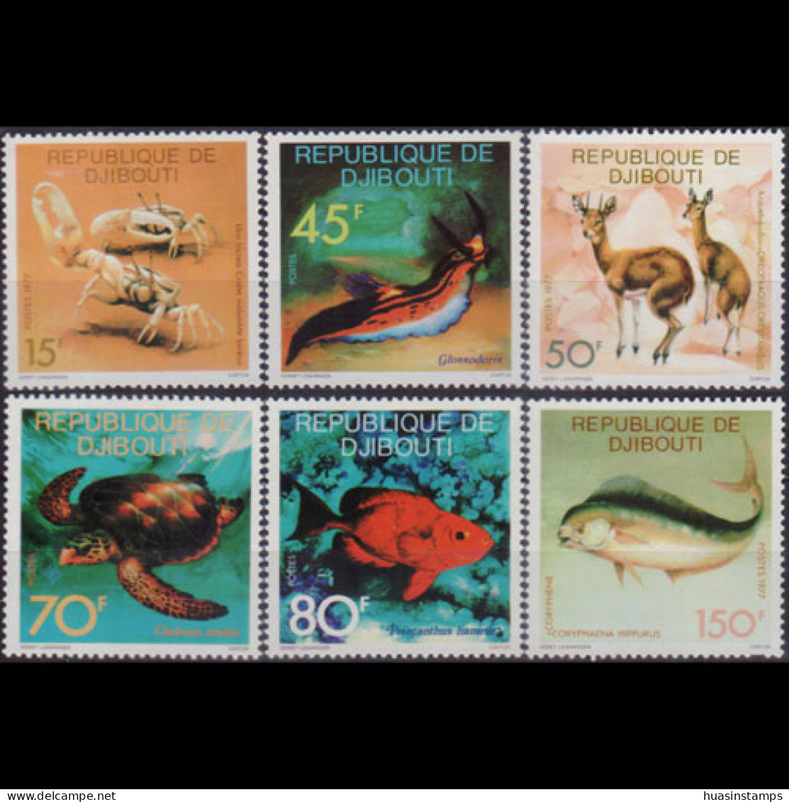 DJIBOUTI 1977 - Scott# 464-9 Marine Life Set Of 6 MNH - Dschibuti (1977-...)