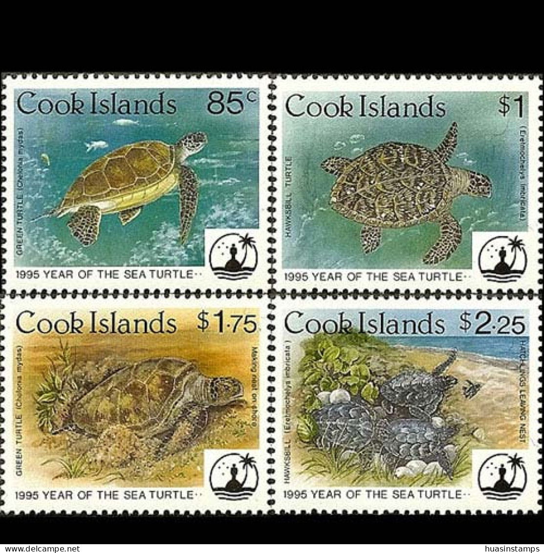 COOK IS. 1995 - Scott# 1199-202 Sea Turtles Set Of 4 MNH - Islas Cook