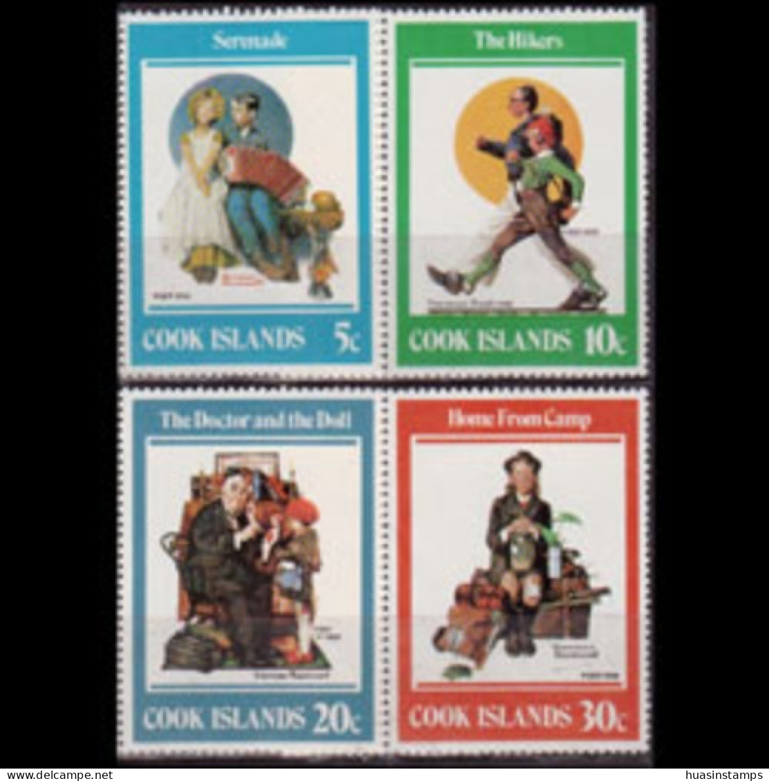 COOK IS. 1982 - #683-6 Rockwell Paintings Set Of 4 MNH - Cookinseln