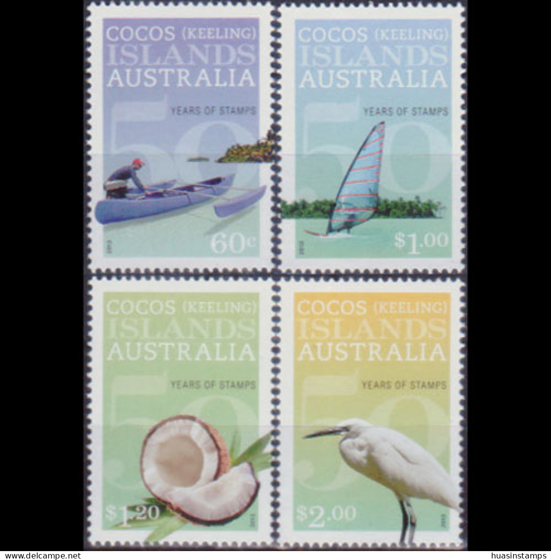 COCOS IS. 2013 - Scott# 368-71 Stamp 50th. 60c-$2 MNH - Islas Cocos (Keeling)