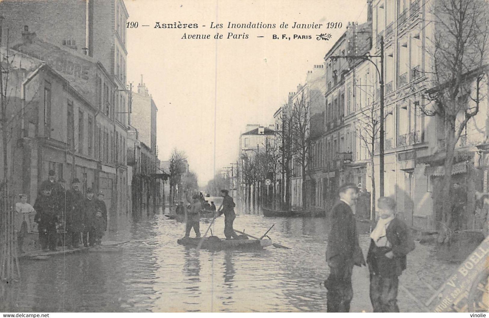 P-24-Mi-Is-1782 : ASNIERES. LA CRUE DE LA SEINE. AVENUE DE PARIS - Asnieres Sur Seine