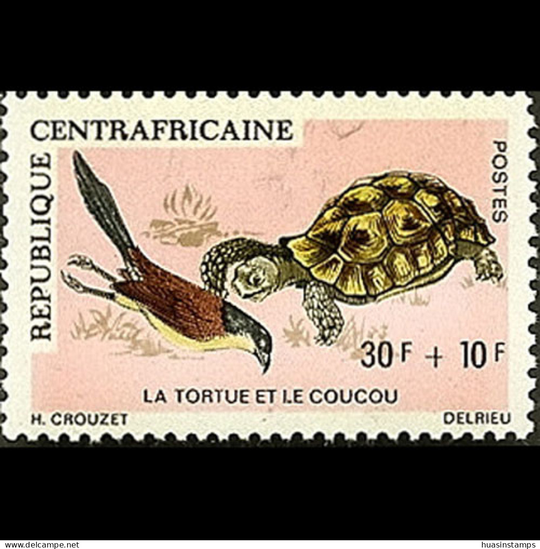 CENTRAL AFRICA 1971 - Scott# B6 Wildlife 30f LH - Centrafricaine (République)