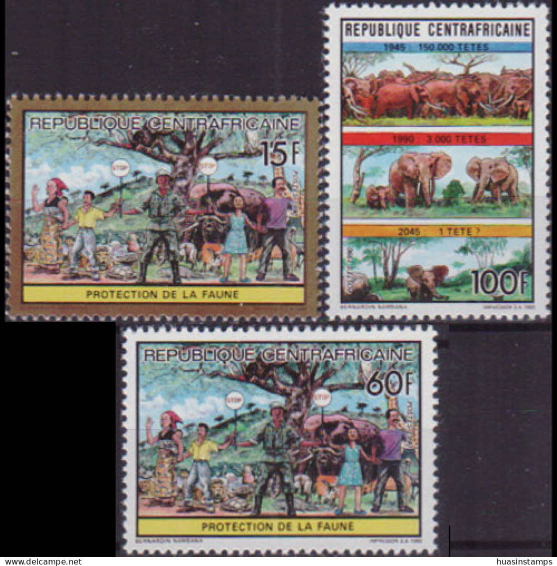 CENTRAL AFRICA 1991 - Scott# 976-8 Wildlife Set Of 3 MNH - Centraal-Afrikaanse Republiek