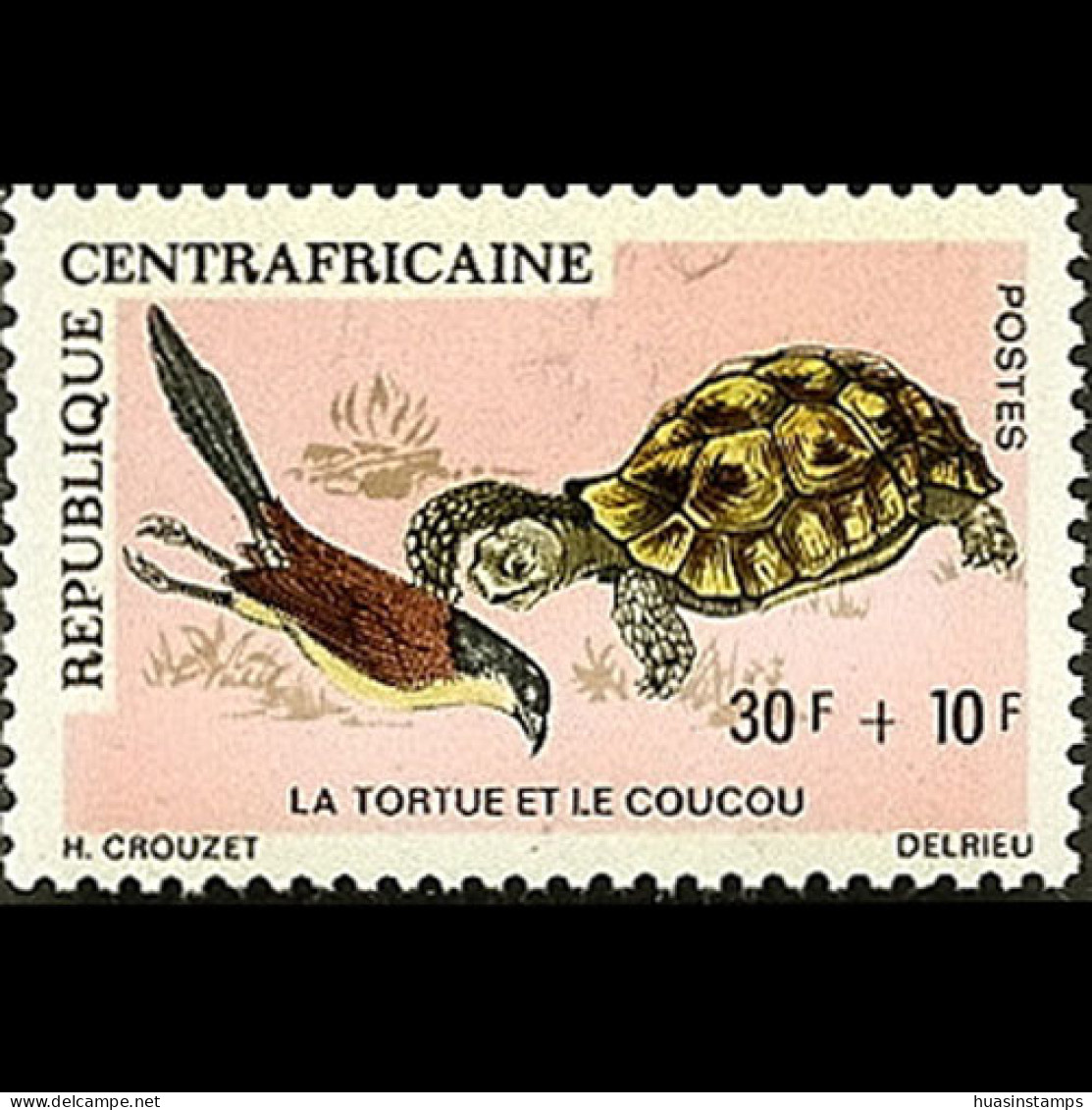 CENTRAL AFRICA 1971 - Scott# B6 Wildlife 30f MNH - República Centroafricana